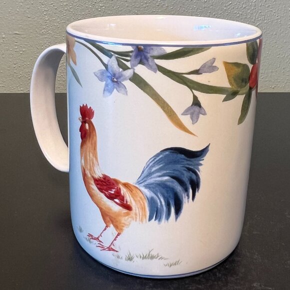 Coventry SPRING ROOSTER Floral Stoneware Coffee Mug - Picture 6 of 10